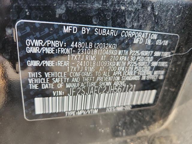 2018 SUBARU FORESTER 2 JF2SJAEC2JH567121