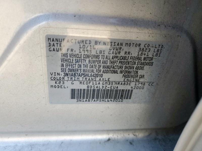 2017 NISSAN SENTRA S - 3N1AB7AP5HL642010