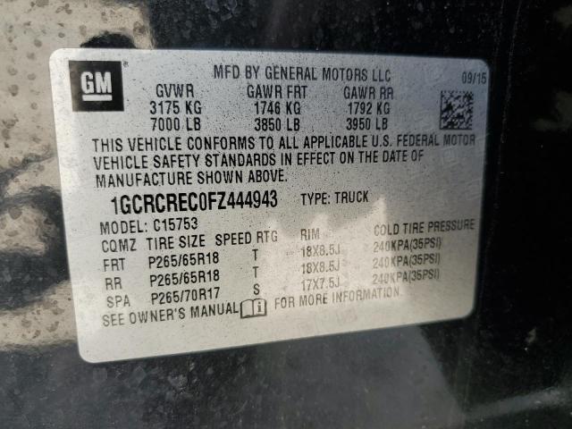 2015 CHEVROLET SILVERADO C1500 LT 1GCRCREC0FZ444943