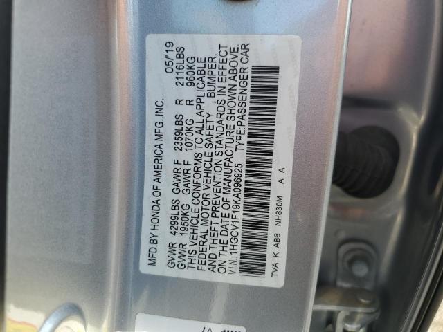 2019 HONDA ACCORD LX 1HGCV1F19KA096925