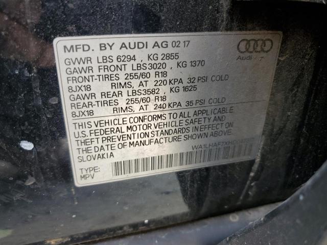 2017 AUDI Q7 PREMIUM - WA1LHAF7XHD047311