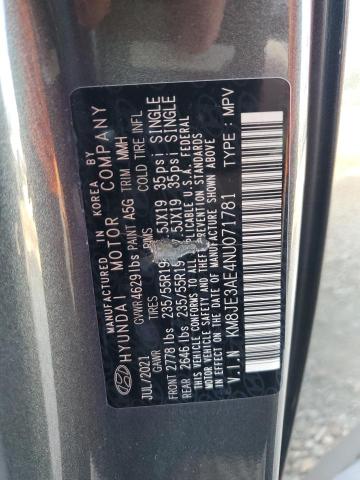 2022 HYUNDAI TUCSON LIM KM8JE3AE4NU071781
