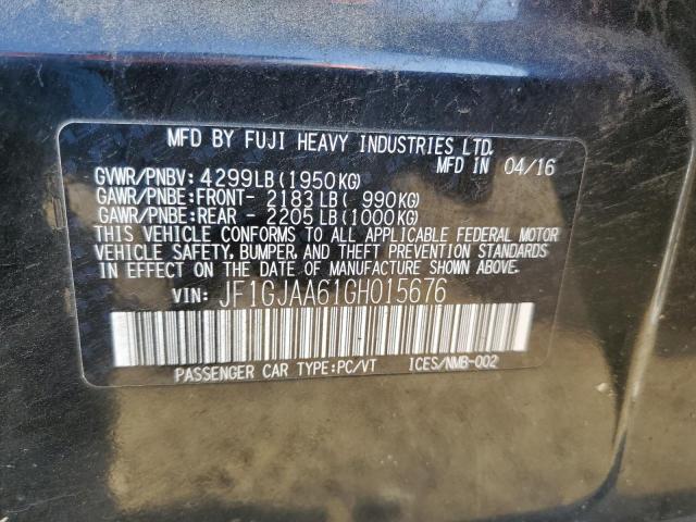 2016 SUBARU IMPREZA JF1GJAA61GH015676