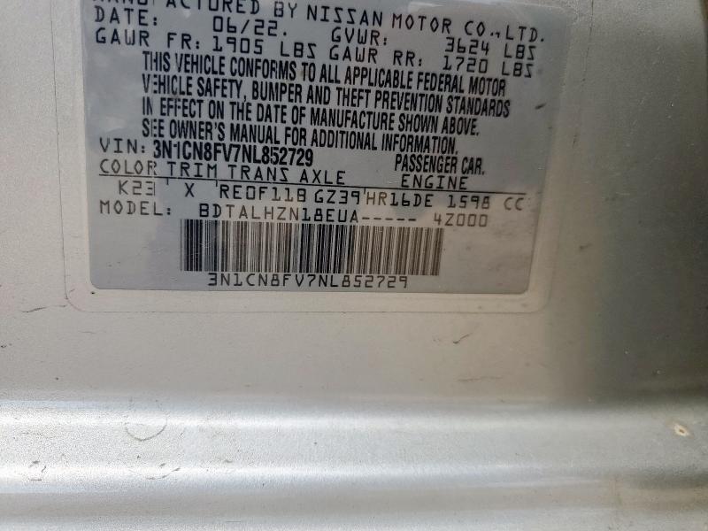 2022 NISSAN VERSA SR - 3N1CN8FV7NL852729