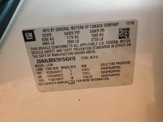2017 CHEVROLET EQUINOX LS 2GNALBEK7H1543418