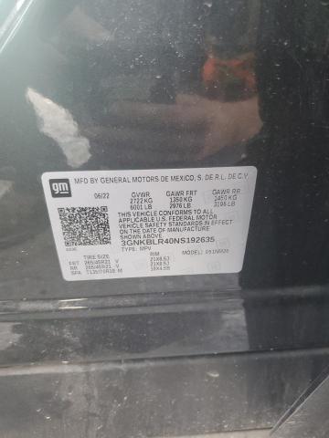 2022 CHEVROLET BLAZER PREMIER 3GNKBLR40NS192635