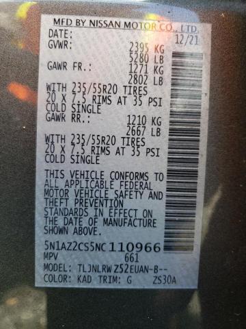 2022 NISSAN MURANO SL 5N1AZ2CS5NC110966