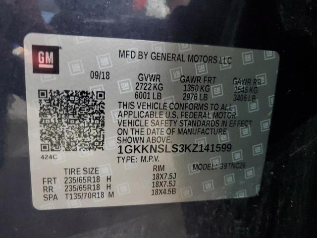 2019 GMC ACADIA SLE 1GKKNSLS3KZ141599