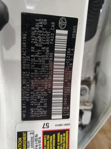 2020 TOYOTA CAMRY SE - 4T1M11BK0LU007896