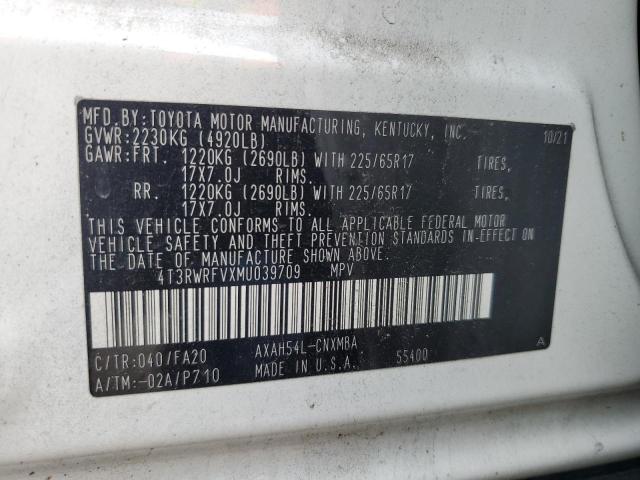2021 TOYOTA RAV4 XLE 4T3RWRFVXMU039709