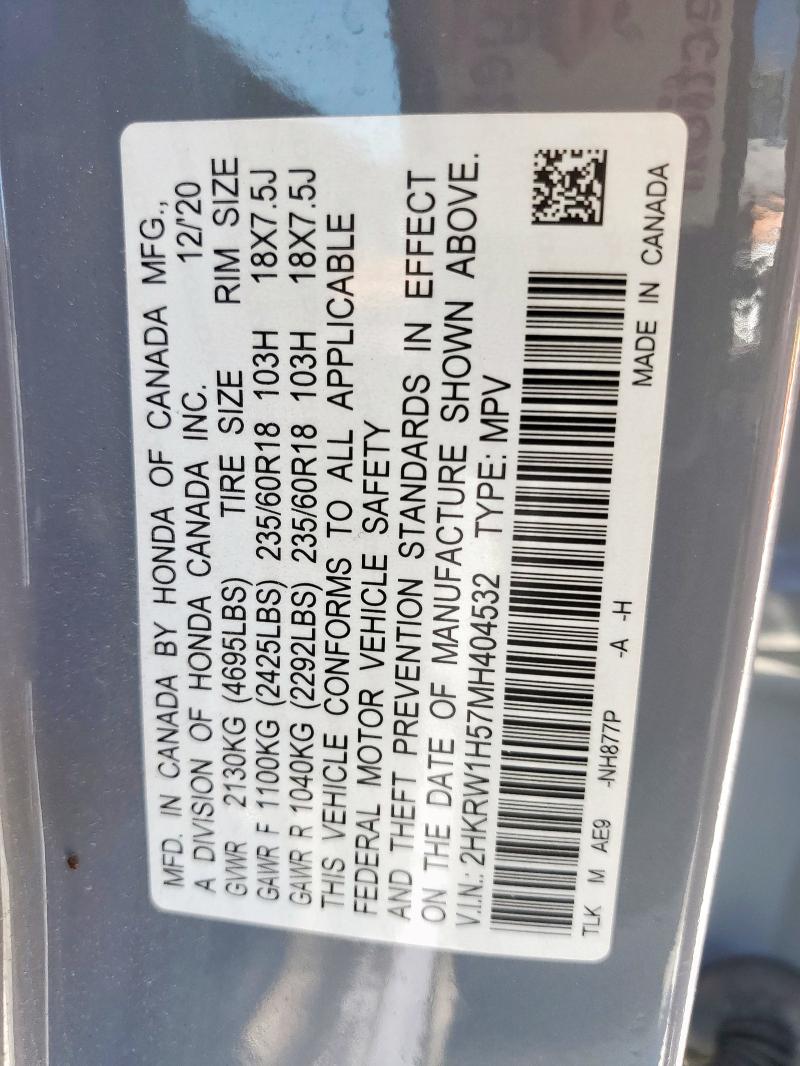 2021 HONDA CR-V EX 2HKRW1H57MH404532