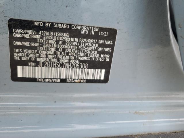 2022 SUBARU CROSSTREK JF2GTHSC7NH206308