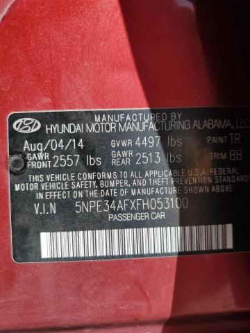 2015 HYUNDAI SONATA SPO 5NPE34AFXFH053100