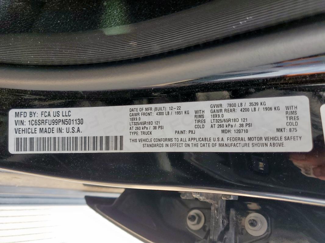 2023 RAM 1500 TRX 1C6SRFU99PN501130