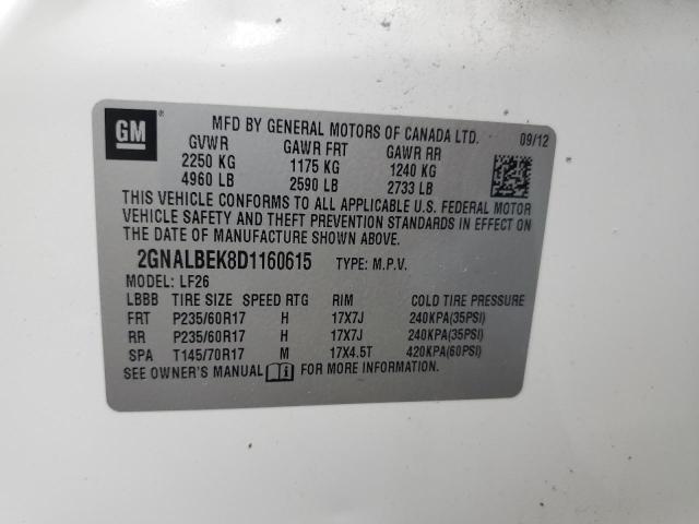 2013 CHEVROLET EQUINOX LS - 2GNALBEK8D1160615