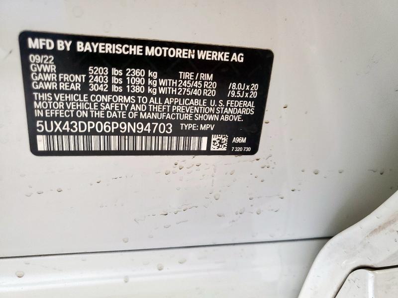 2023 BMW X3 SDRIVE3 5UX43DP06P9N94703