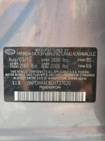 2016 HYUNDAI ELANTRA SE 5NPDH4AE8GH737620