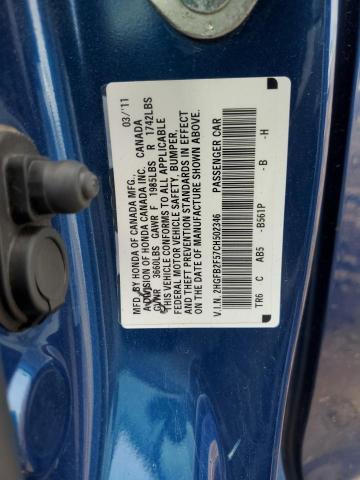 2012 HONDA CIVIC LX - 2HGFB2F57CH502346