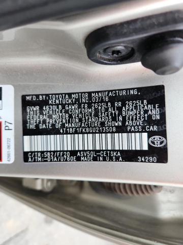 2016 TOYOTA CAMRY LE - 4T1BF1FK8GU213508