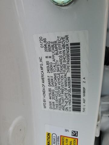 2020 HONDA ACCORD SPO 1HGCV2F30LA008269