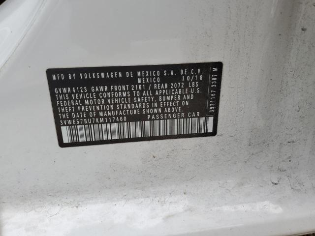 2019 VOLKSWAGEN JETTA SEL 3VWE57BU7KM117460