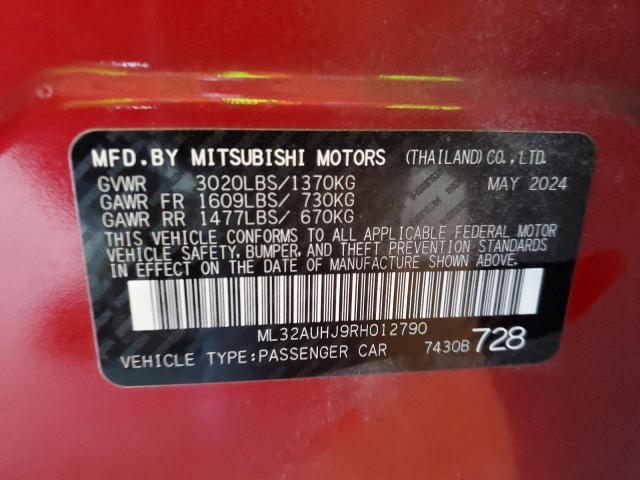 2024 MITSUBISHI MIRAGE ES ML32AUHJ9RH012790