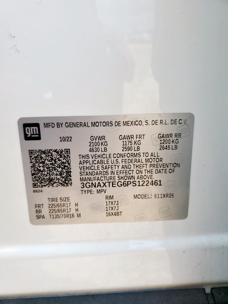 2023 CHEVROLET EQUINOX LT - 3GNAXTEG6PS122461