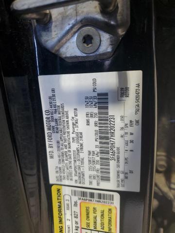 2017 FORD FUSION SE - 3FA6P0H77HR202231