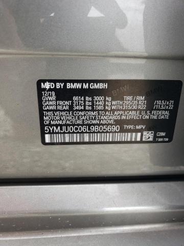 2020 BMW X5 M 5YMJU0C06L9B05690