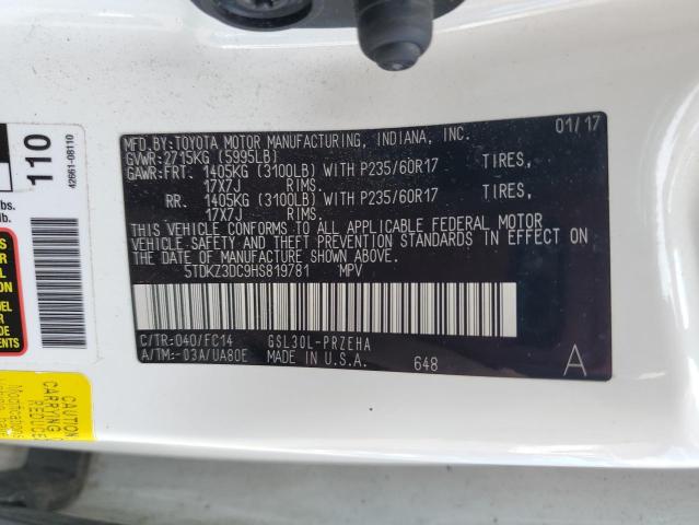 2017 TOYOTA SIENNA LE 5TDKZ3DC9HS819781