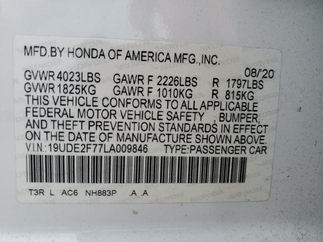 2020 ACURA ILX PREMIU 19UDE2F77LA009846