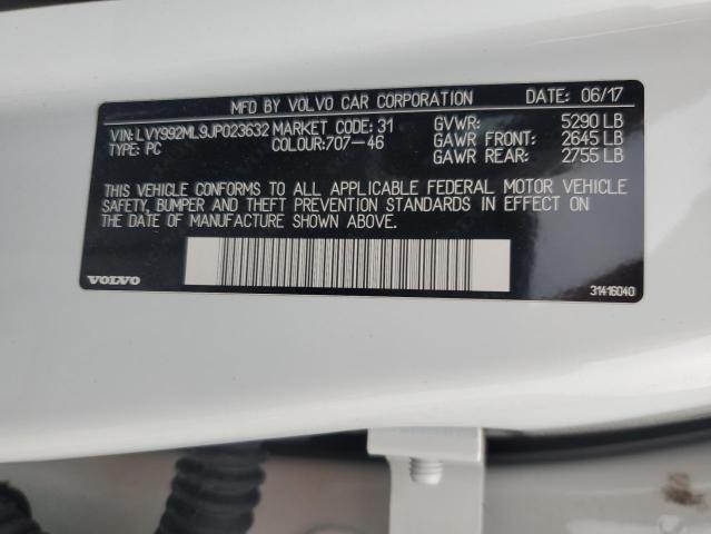 2018 VOLVO S90 T6 INSCRIPTION LVY992ML9JP023632