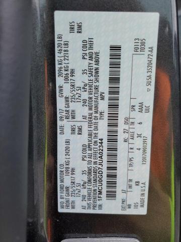 2018 FORD ESCAPE SE 1FMCU0GD7JUA02344