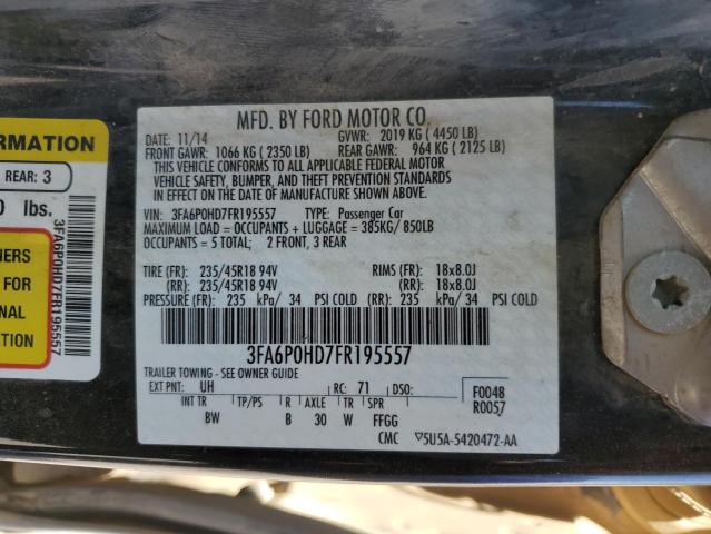 2015 FORD FUSION SE - 3FA6P0HD7FR195557