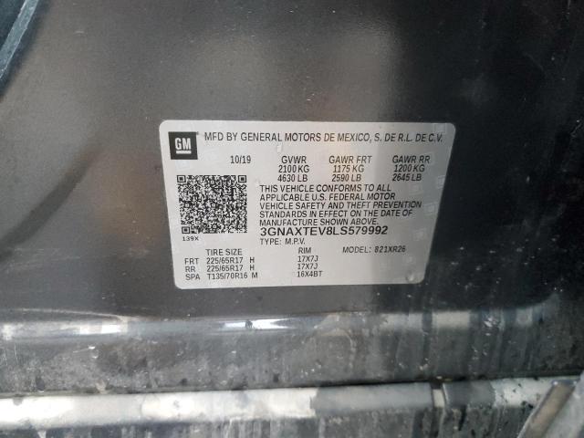 2020 CHEVROLET EQUINOX LT 3GNAXTEV8LS579992