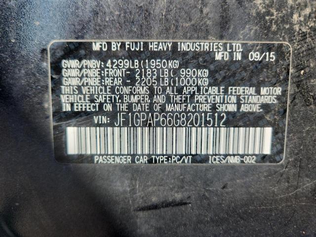 2016 SUBARU IMPREZA SP JF1GPAP66G8201512