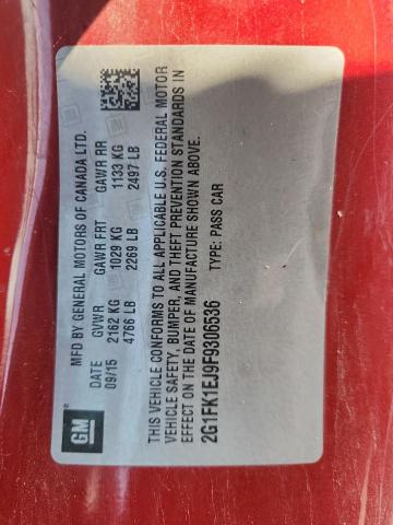 2015 CHEVROLET CAMARO 2SS 2G1FK1EJ9F9306536