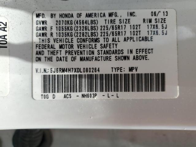 2013 HONDA CR-V EXL - 5J6RM4H7XDL080264