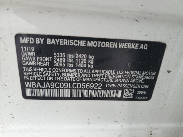 2020 BMW 530E WBAJA9C09LCD56922