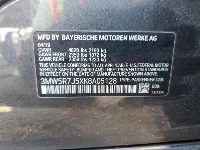 2019 BMW 330XI 3MW5R7J5XK8A05128