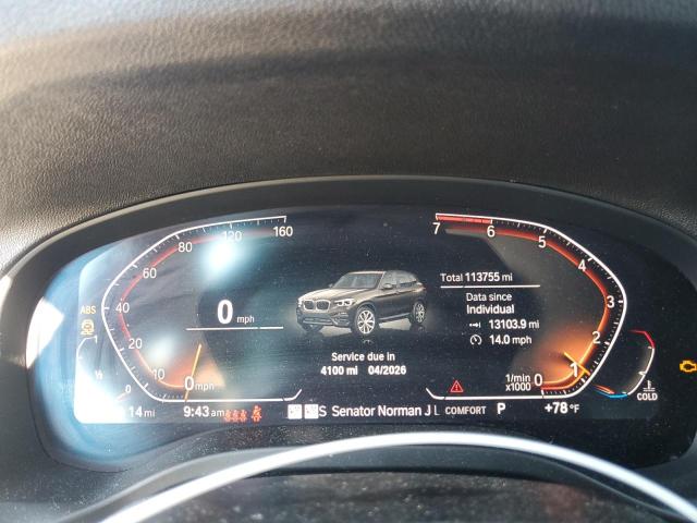 2020 BMW X3 XDRIVE3 5UXTY5C09LLT36746