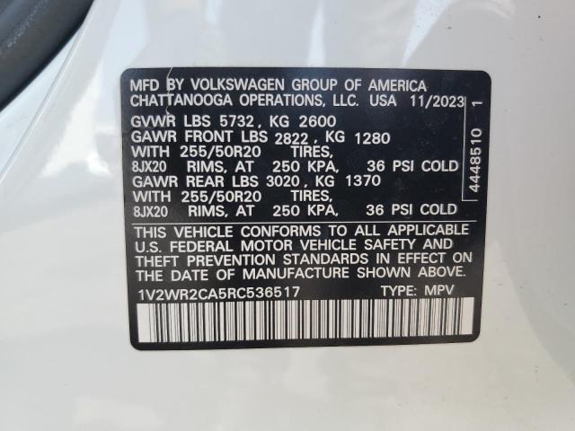 2024 VOLKSWAGEN ATLAS SE 1V2WR2CA5RC536517