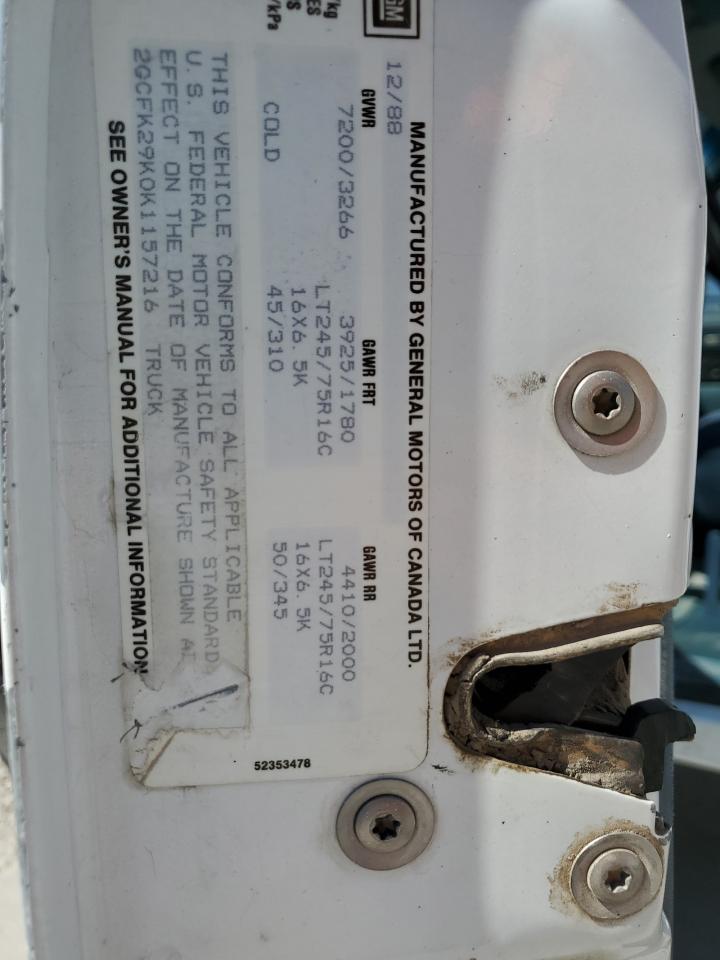 Lot #3286922224 1989 CHEVROLET GMT-400 K2