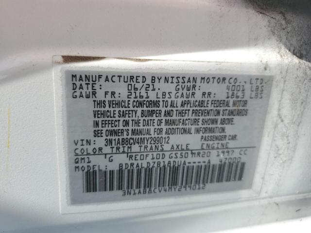 2021 NISSAN SENTRA SV - 3N1AB8CV4MY299012