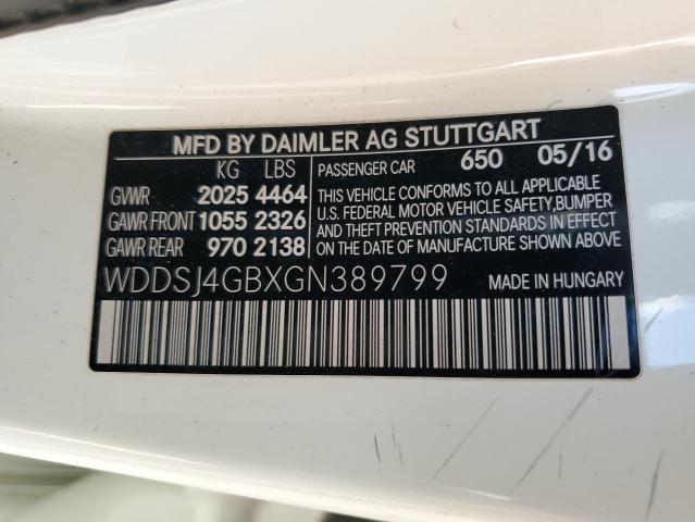 2016 MERCEDES-BENZ CLA 250 4M - WDDSJ4GBXGN389799