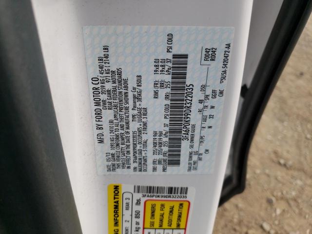2013 FORD FUSION TIT - 3FA6P0K99DR322035