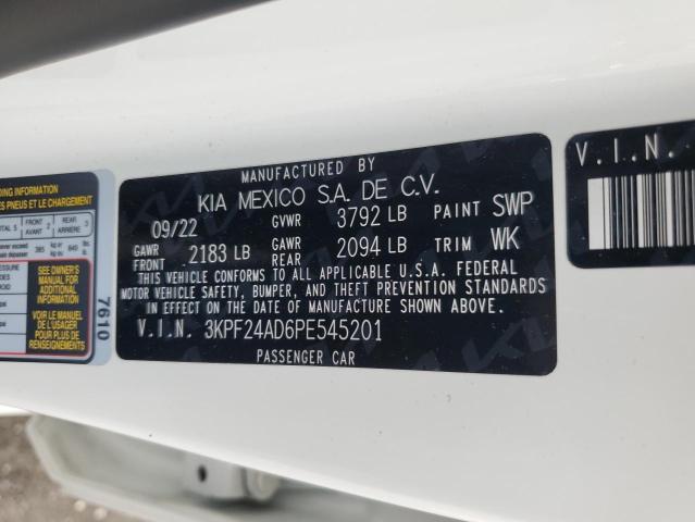 2023 KIA FORTE LX 3KPF24AD6PE545201