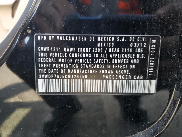 2012 VOLKSWAGEN JETTA SE - 3VWDP7AJ5CM124650