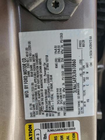 2020 LINCOLN MKZ 3LN6L5A93LR610860