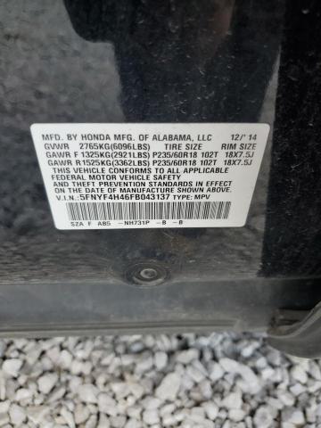 2015 HONDA PILOT EX 5FNYF4H46FB043137